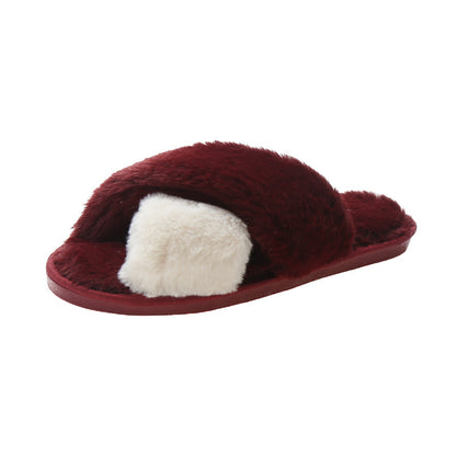 Furry Slippers New Autumn And Winter Indoor