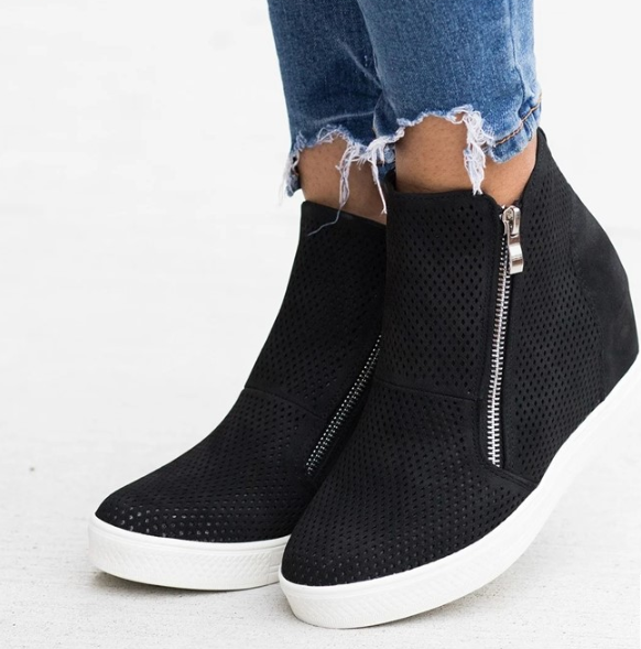 Casual shoes round toe hollow