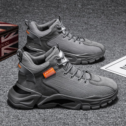 New High-top Flying Woven Sports Men's Shoes