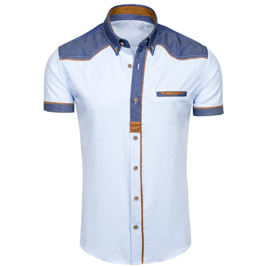 Men's professional size plus size short shirt