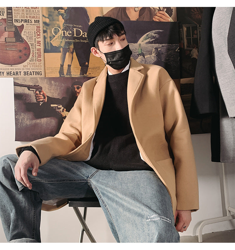 Mid-length Coat Men's Slim