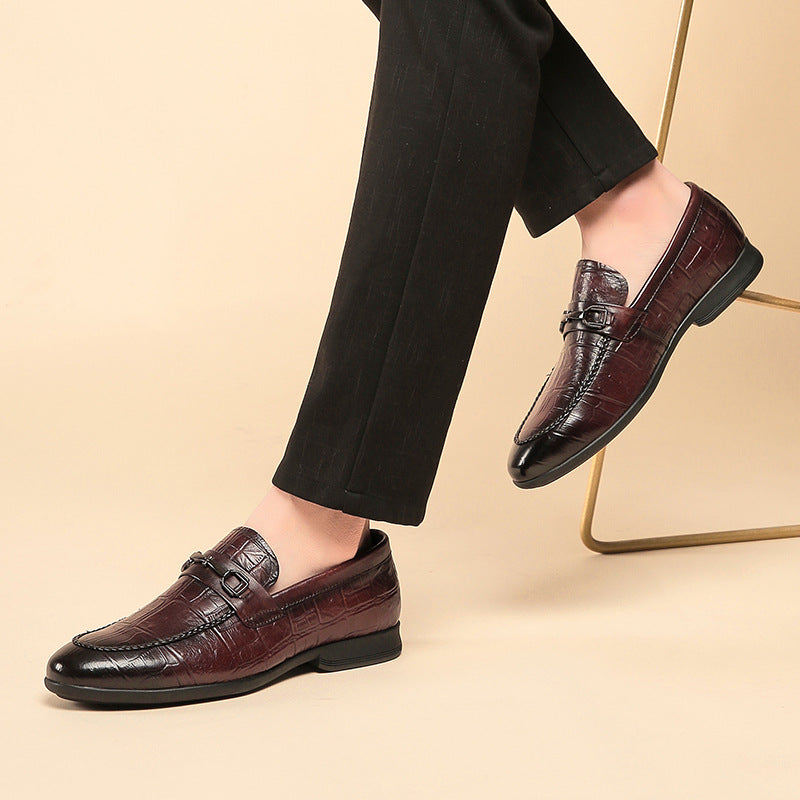 Leather One-legged Loafers