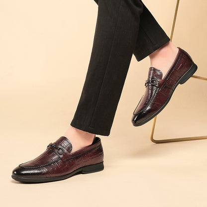 Leather One-legged Loafers