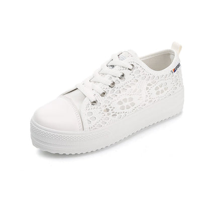 Lace mesh single shoes