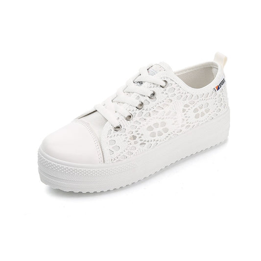 Lace mesh single shoes