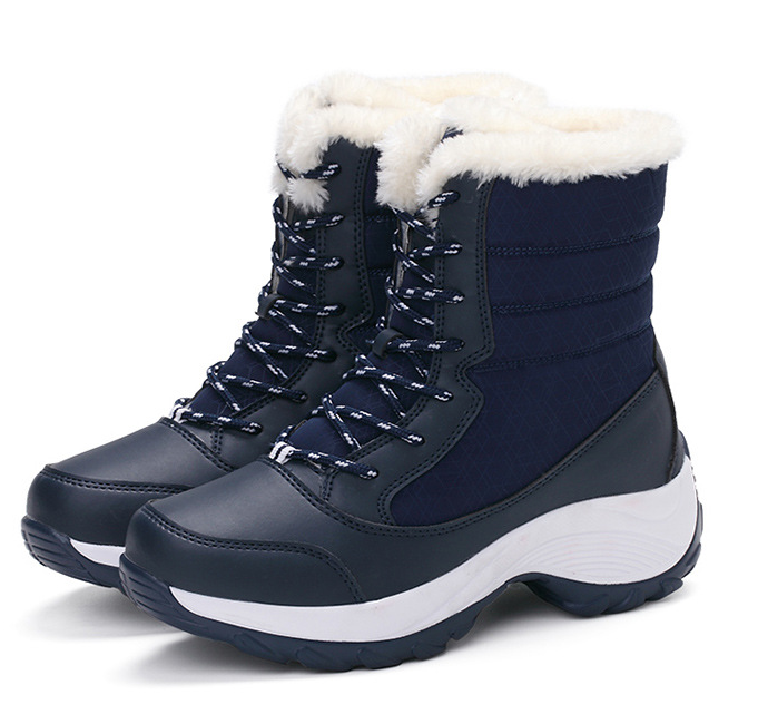 Waterproof Ladies Cotton Shoes Boots