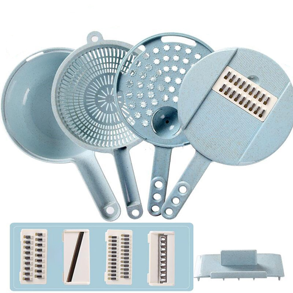 8 In 1 Vegetable Slicer With Strainer Vegetable Cutter