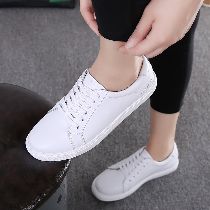 New Lady White Shoe Leather
