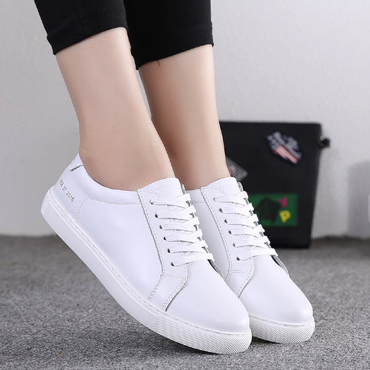 New Lady White Shoe Leather