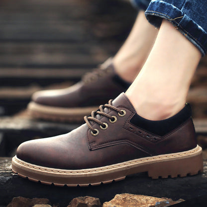 Male Youth Head Shoe Leather Shoes