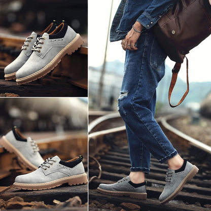 Male Youth Head Shoe Leather Shoes