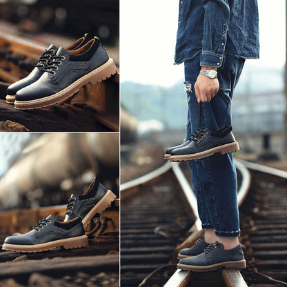Male Youth Head Shoe Leather Shoes