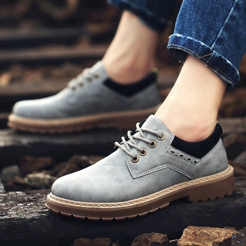 Male Youth Head Shoe Leather Shoes