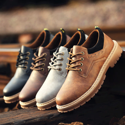Male Youth Head Shoe Leather Shoes