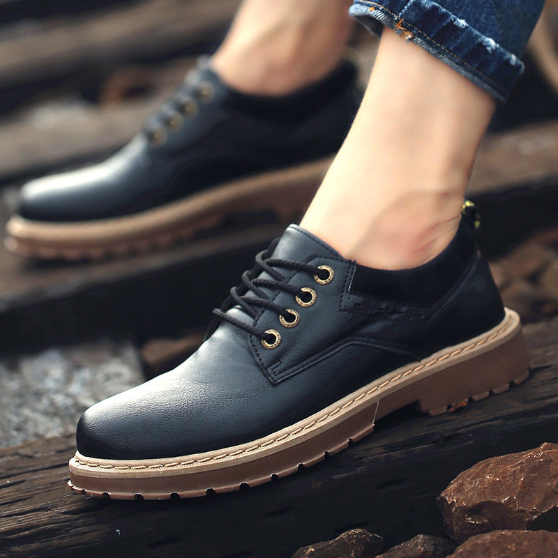 Male Youth Head Shoe Leather Shoes