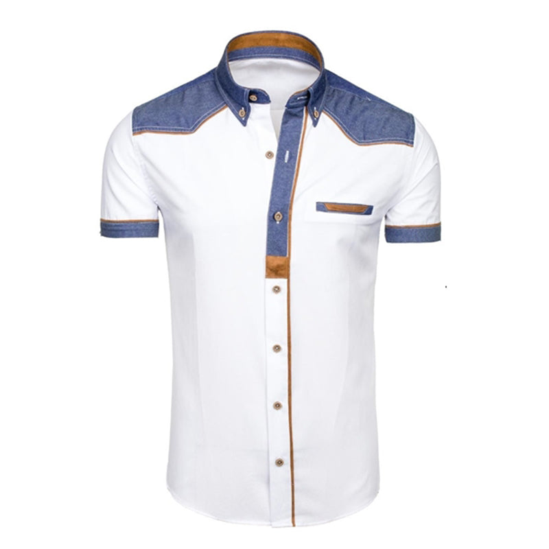 Men's professional size plus size short shirt