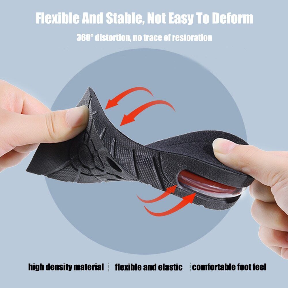 Eight Increase Insole Height Invisible Lift Adjustable Heel Lifting Inserts Shoe Pads Women Men Invisible Height Increase Insoles Heel Lift Taller Shoe Inserts Pad