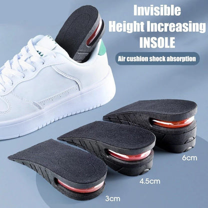 Eight Increase Insole Height Invisible Lift Adjustable Heel Lifting Inserts Shoe Pads Women Men Invisible Height Increase Insoles Heel Lift Taller Shoe Inserts Pad