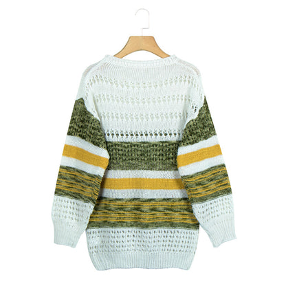 Printed round neck sweater