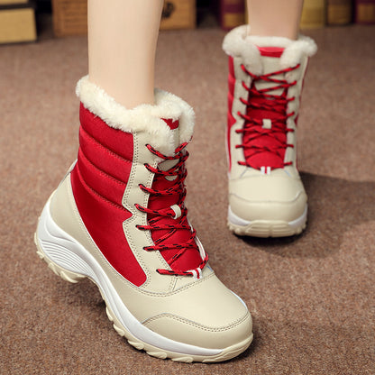 Waterproof Ladies Cotton Shoes Boots