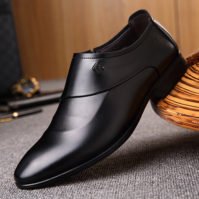 Formal Wear Youth Casual Summer Breathable Men's British Leather Shoes