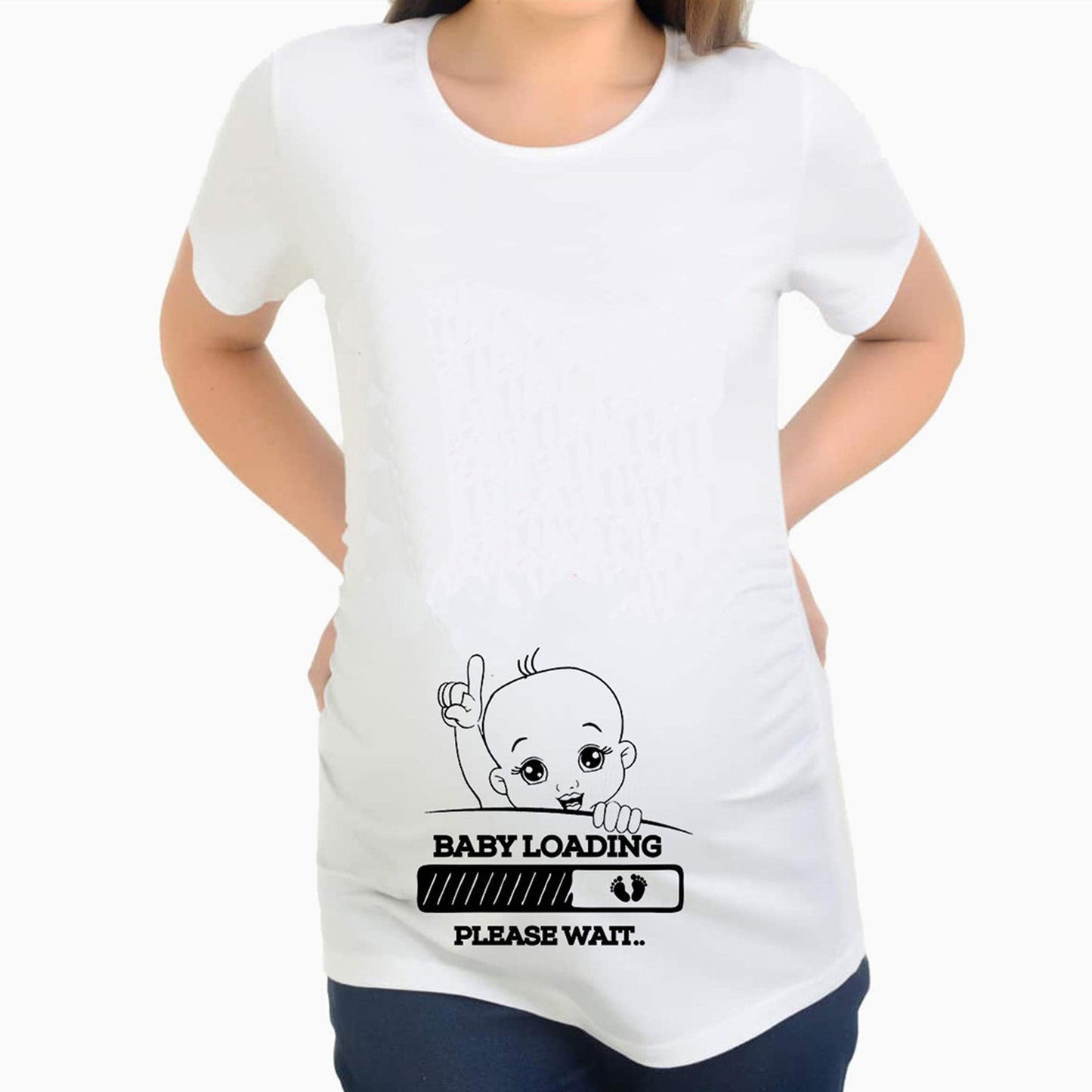 Maternity Fashion Print Short Sleeve
