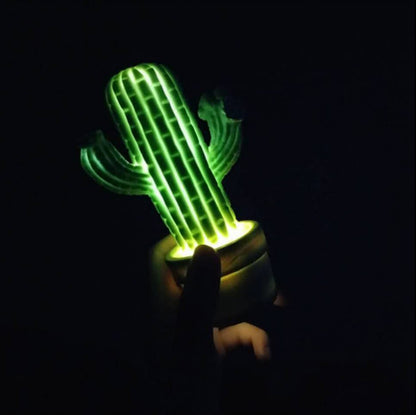 Cactus potted night light