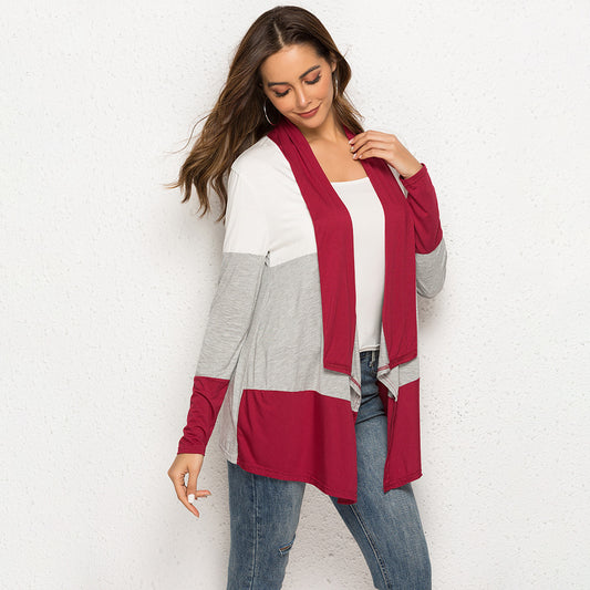Stitching Long-sleeved Sweater