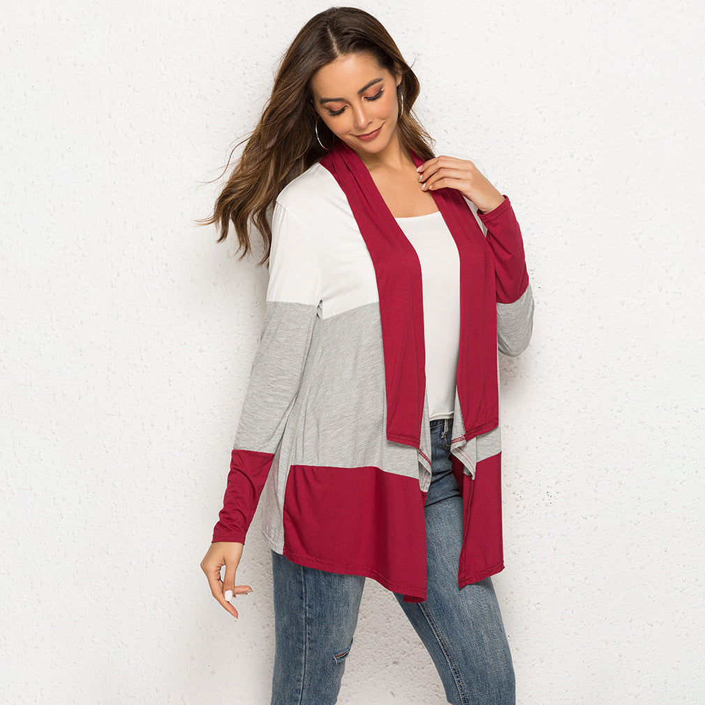 Stitching Long-sleeved Sweater