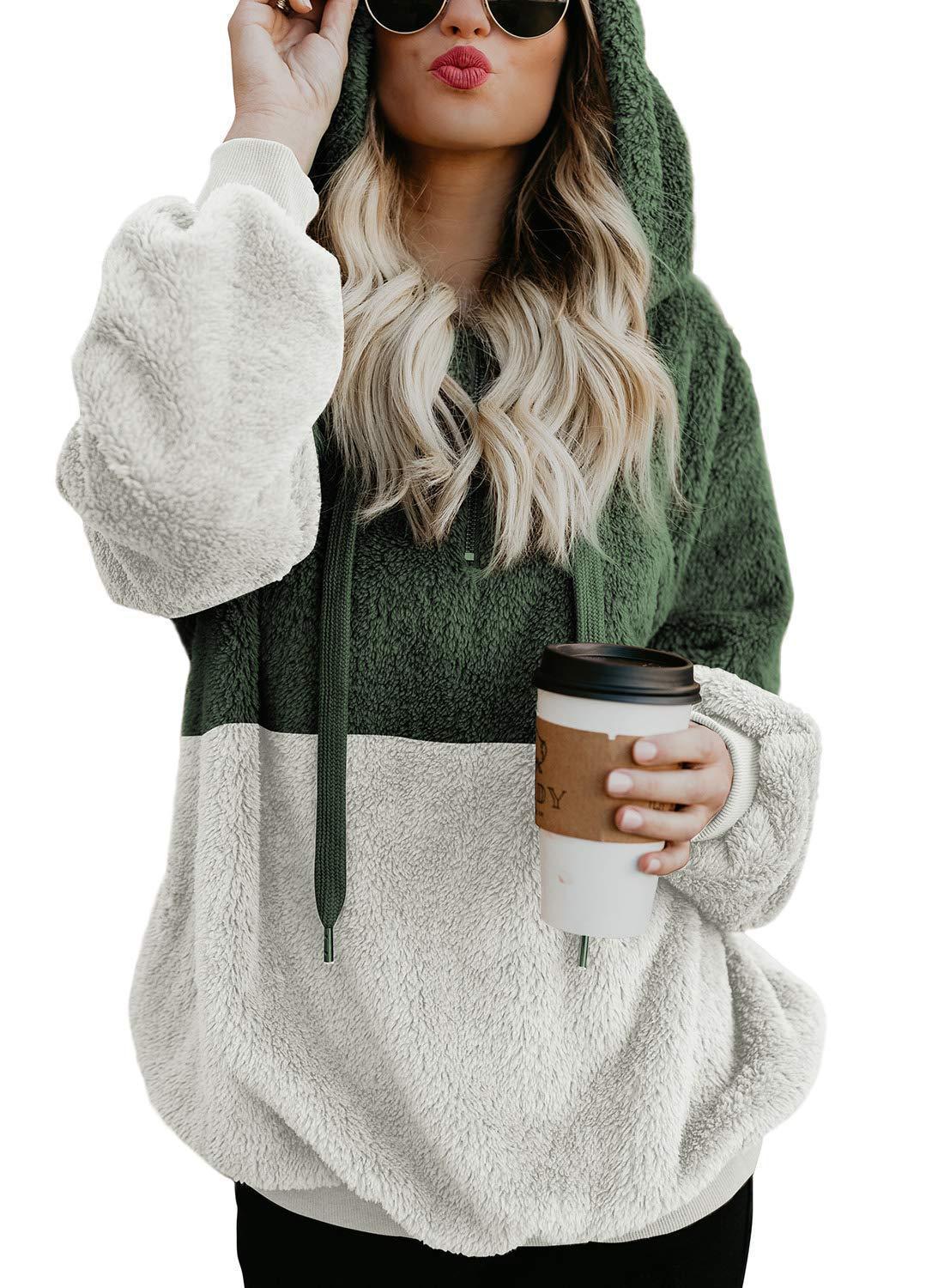 Women's Casual Round Neck Rope Hooded