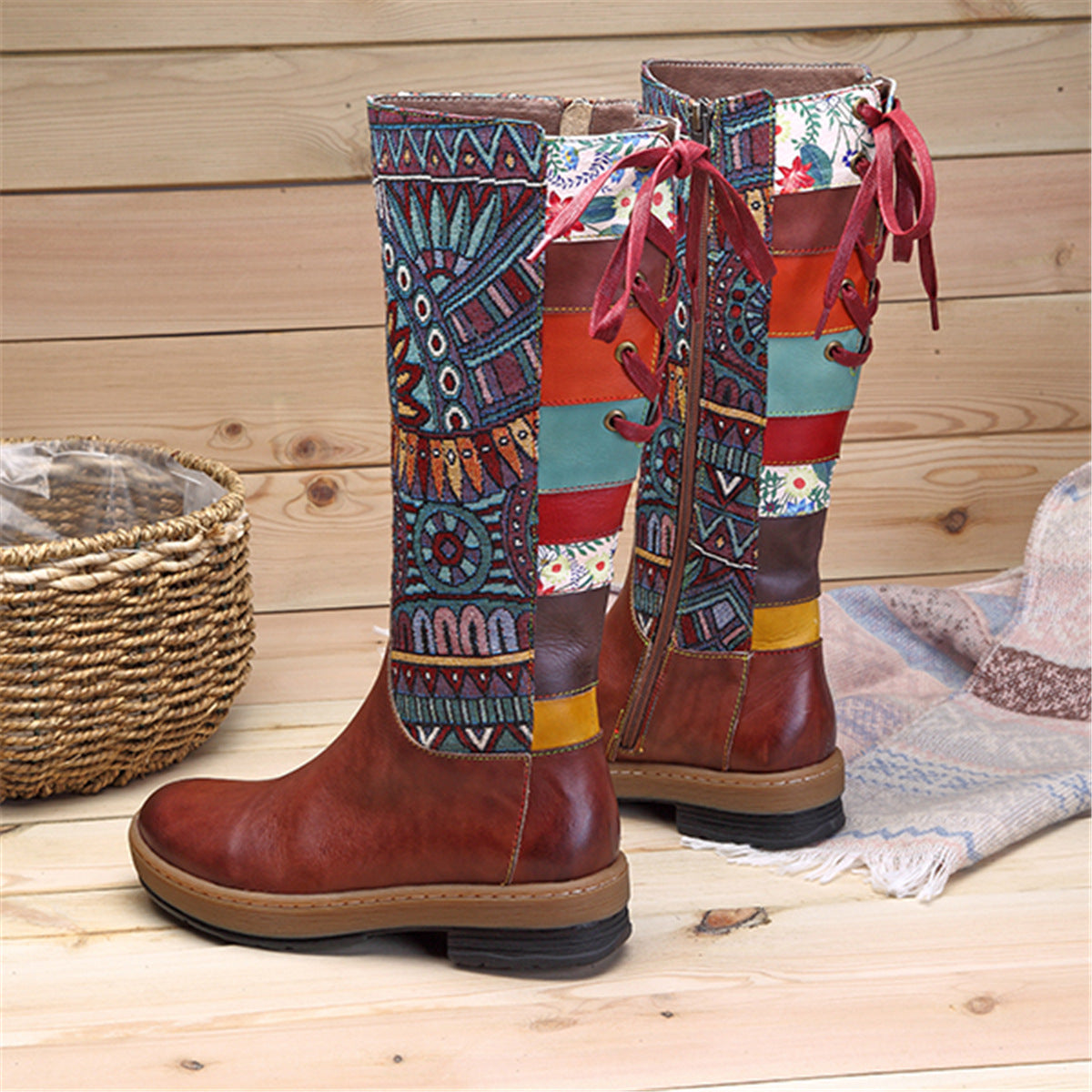 Vintage Mid-calf Boots Women