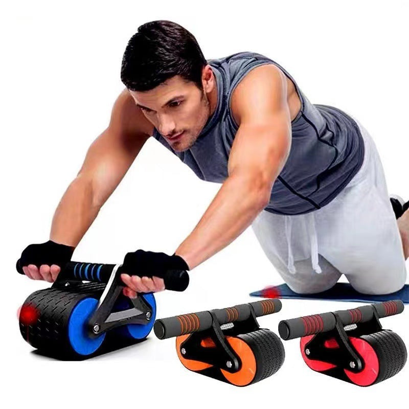 Products Double Wheel Abdominal Exerciser Women Men Automatic Rebound
