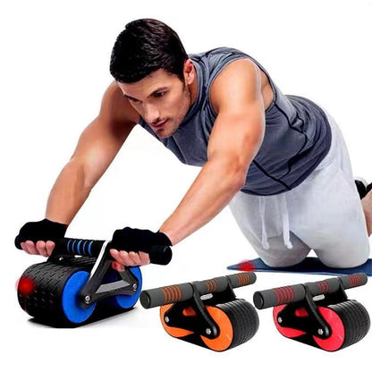 Products Double Wheel Abdominal Exerciser Women Men Automatic Rebound