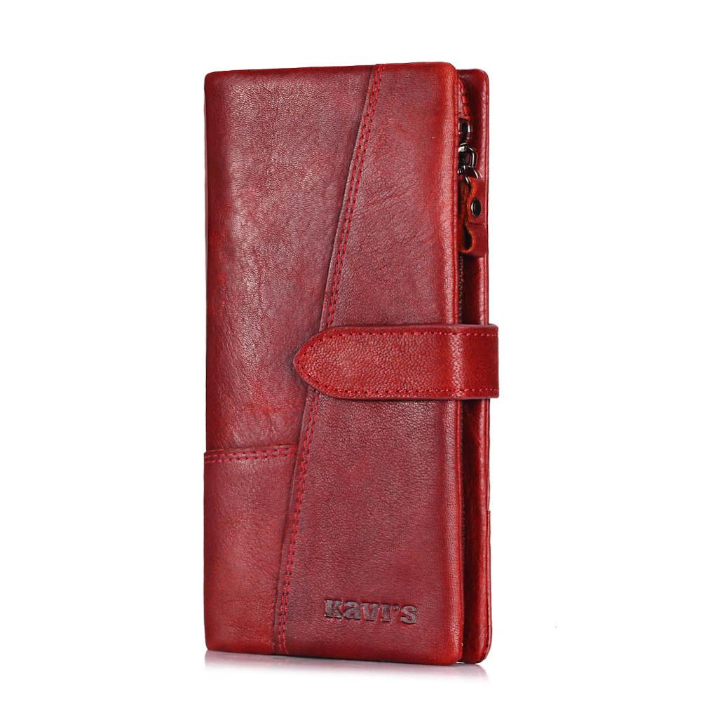 KAVIS Genuine Leather Women Wallet