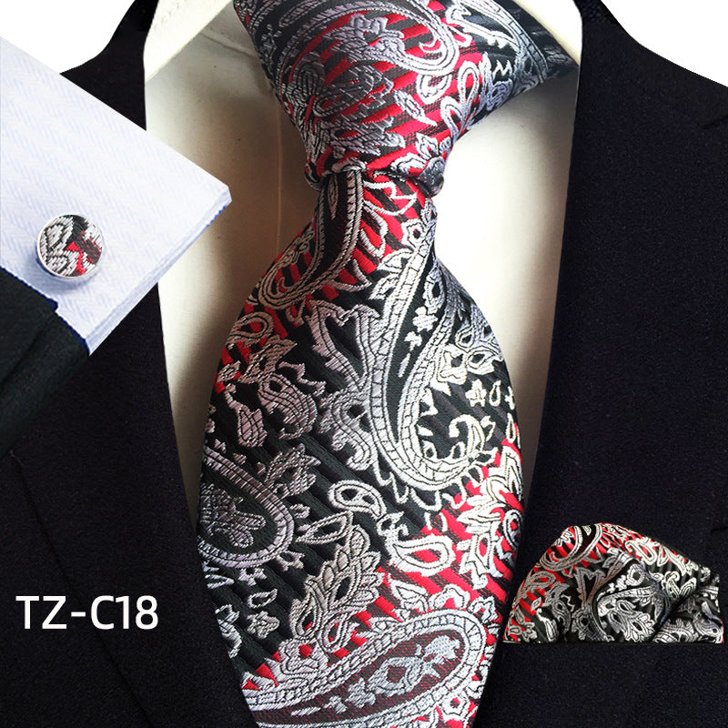 Men's Tie Pocket Towel Cuffs Three Piece Suit