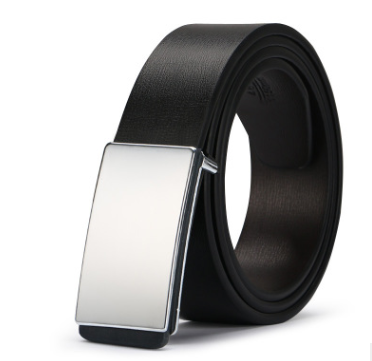 The young man's belt buckle