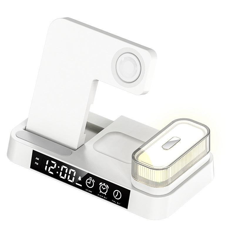 4 In 1 Multifunction Wireless Charger Station With Alarm Clock