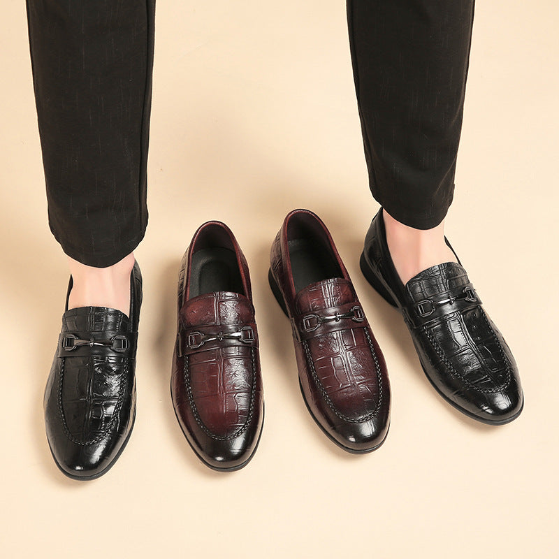 Leather One-legged Loafers