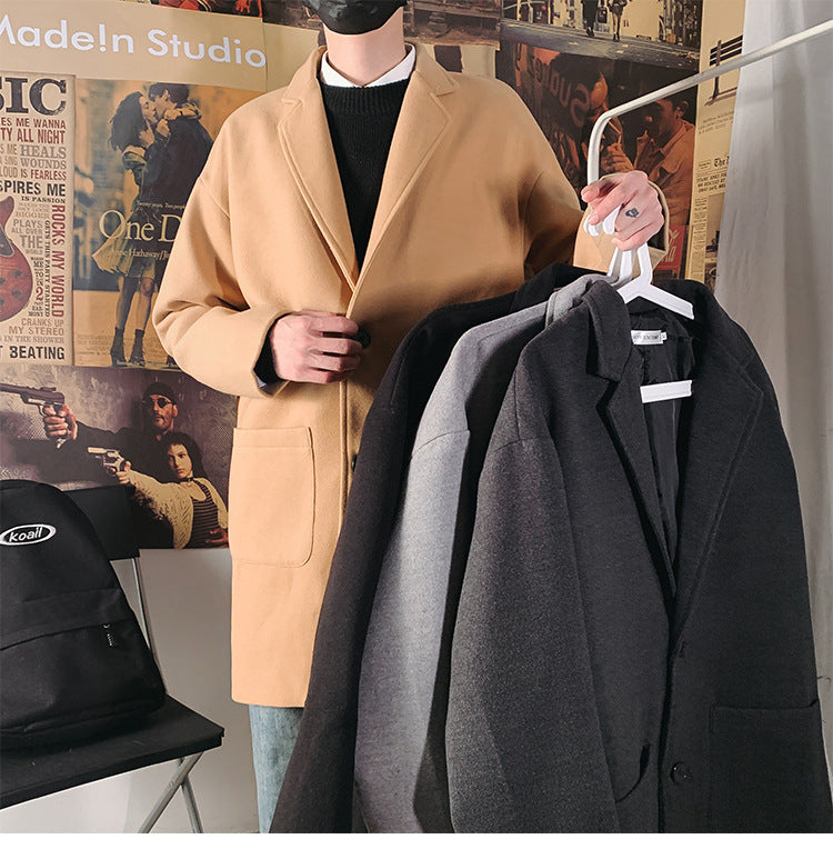 Mid-length Coat Men's Slim