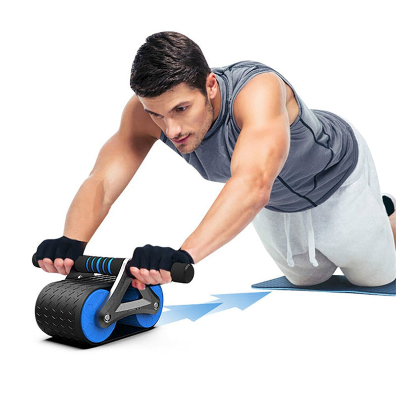 Products Double Wheel Abdominal Exerciser Women Men Automatic Rebound