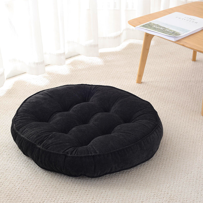 Corduroy solid color padded cushion