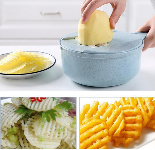 8 In 1 Vegetable Slicer With Strainer Vegetable Cutter