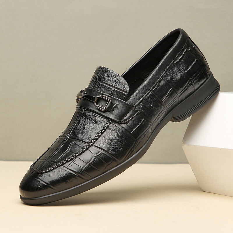 Leather One-legged Loafers