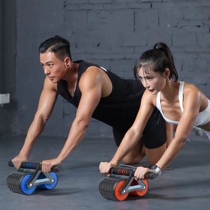 Products Double Wheel Abdominal Exerciser Women Men Automatic Rebound