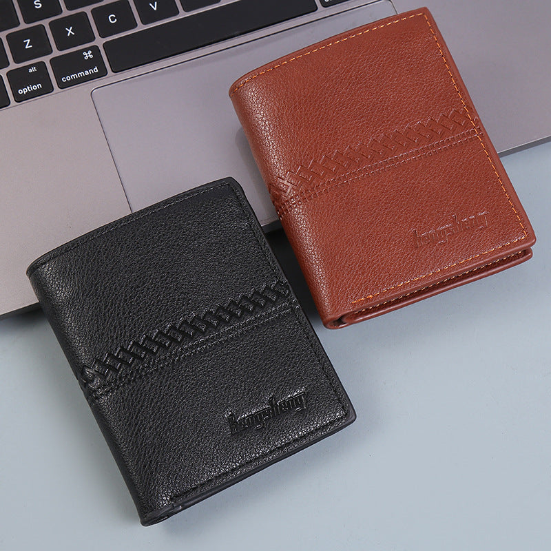 Wallet Men Short Leather Wallet