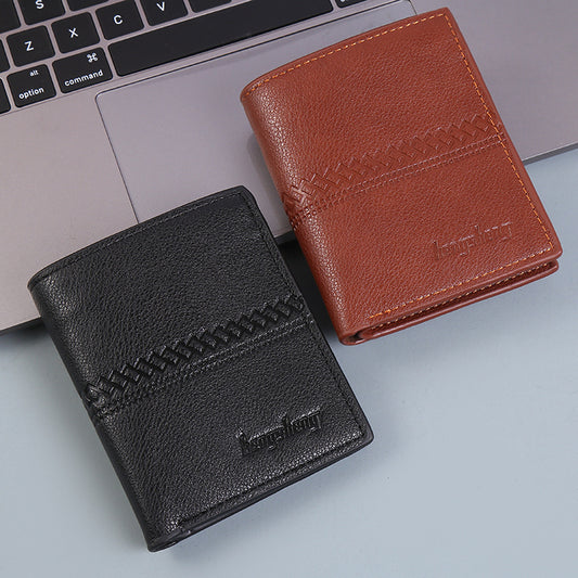 Wallet Men Short Leather Wallet