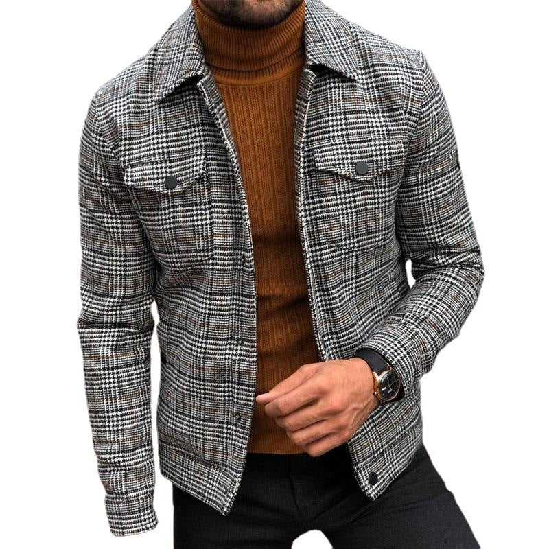 Autumn Plaid Men's Jacket Jacket