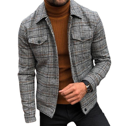 Autumn Plaid Men's Jacket Jacket