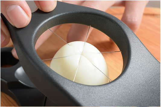 Double-head plastic two-in-one egg slicer
