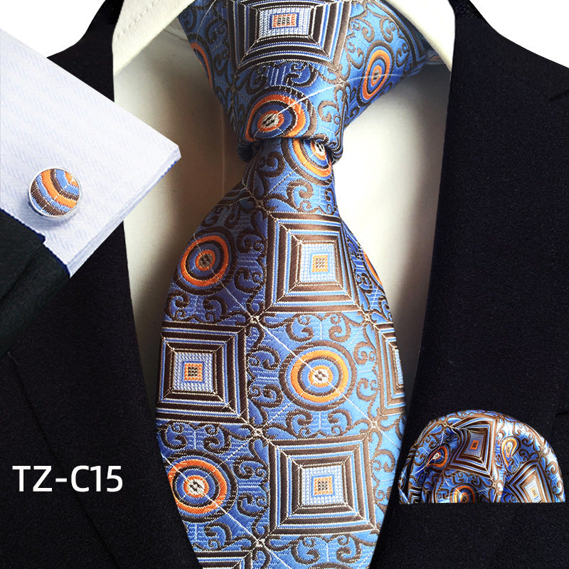 Men's Tie Pocket Towel Cuffs Three Piece Suit